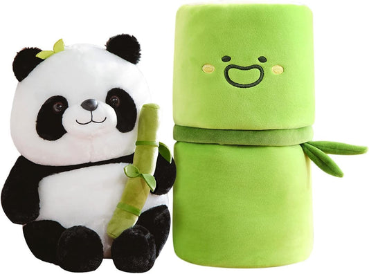 KosmoKids® - Panda Pluche Beer - Bamboezak - 25cm - Teddybeer - Cadeautip